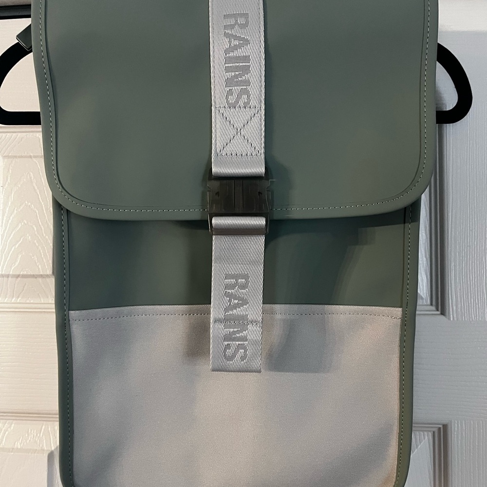 Rains Green and Gray Backpack